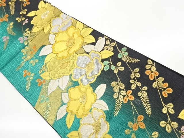 JAPANESE FUKURO OBI / WOVEN FLOWER